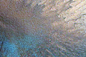 Crater Slopes with Lobes and Seasonal Frost