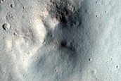 North-Pole-Facing Deposit in Crater
