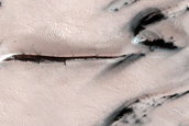 Seasonal Ice-Dune Interactions in Olympia Undae