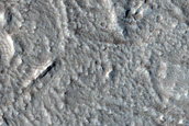 Terrain around Crater in Tempe Terra