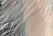 Potential Topographic Slumps in Western Eos Chasma