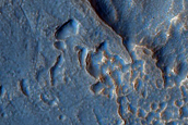 Layers on Valley Floor in Northern Mid-Latitudes