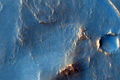 Fan or Delta Deposits in Northeast Hargraves Crater