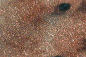 Dune Interaction with Residual Polar Ice West of Olympia Undae