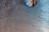 Small Well-Preserved and Potentially Gullied Crater in Idaeus Fossae