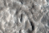 Terrain around Crater in Tempe Terra