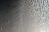 Crater in Sinai Dorsa 