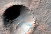 Crater and Ejecta North of Hellas Planitia