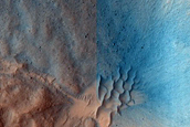 Small North Facing Gully in Small Crater