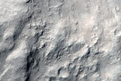 Crater Central Mound Deposits near Dichotomy Boundary