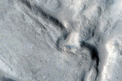 Terrain around Crater in Tempe Terra