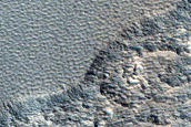 Small Icy Scarps in Milankovic Crater