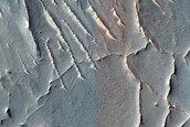Ridges in Nilosyrtis Mensae