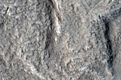 Terrain around Crater in Tempe Terra