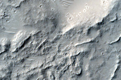 Crater Central Mound Deposits near Dichotomy Boundary
