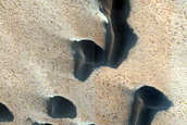 Stereo of Gypsum Dunes and Basal Unit Contact