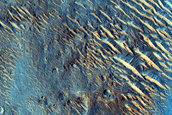 Crater on Slope in Maja Valles