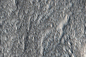 Terrain around Crater in Tempe Terra