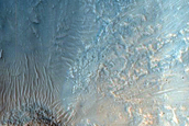 Mid-Latitude Crater with Steep Slopes