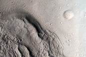 North-Pole-Facing Deposit in Crater