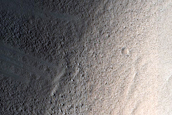 Lobate Deposit in Ceraunius Catena Pit Crater Chain Southeast of Alba Mons