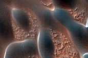 Canyon Wall and Floor in Coprates Chasma