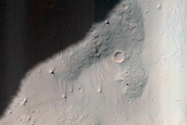 Frost Survey in Steep and Fresh-Looking Crater