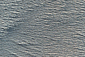 Crater and Flow in Daedalia Planum
