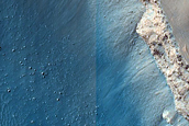 Possible Rock Falls on Steep Slopes in Cerberus Fossae
