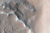 Possible Pole-Facing Glacier Deposit in Crater
