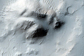 Frost Survey in Steep and Fresh-Looking Crater