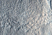 Lobate Glacial Deposit in Crater