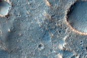 Exposed Material near Crater Rim