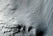 Looking for Frost in Steep and Fresh-Looking Crater