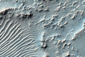 Ridges in Huygens Crater