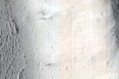 Rim of Crater Flooded with Lava in Amazonis Planitia