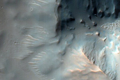 Frost Monitoring in Fresh 5-Kilometer Crater