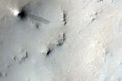 Slumped Terrain in Crater