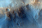 Gully in Crater Southwest of Idaeus Fossae