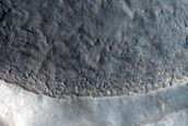 North-Pole-Facing Deposit in Crater
