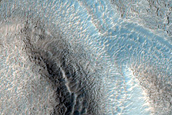 Channel on Crater Rim North of Sklodowska Crater
