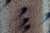 Dune Interaction with Residual Polar Ice