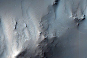 Channel and Ridges West of Huygens Crater
