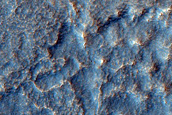 Landforms West of Lyot Crater