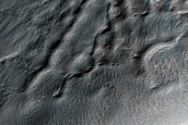 Crater near Coracis Fossae