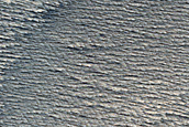 Crater and Flow in Daedalia Planum