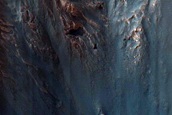 Large Crater on Slope of Layered Deposits