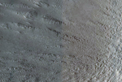 North-Pole-Facing Deposit in Crater