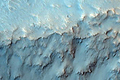 Steep Slopes of Impact Crater