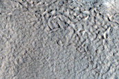 Terrain around Crater in Tempe Terra